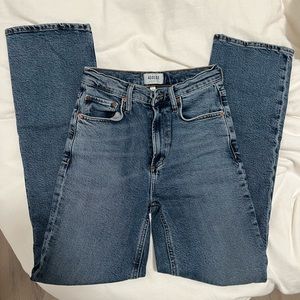 Agolde High Rise Straight Leg Jeans